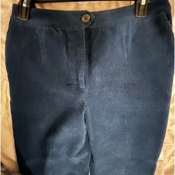 Alexa Chung Navy Courdoroy Flare Trousers UK size 8 (US 4) - Picture 2 of 4